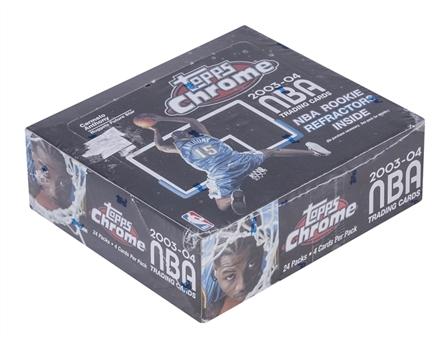 2003-04 Topps Chrome Basketball Unopened Retail Box (24 Packs)